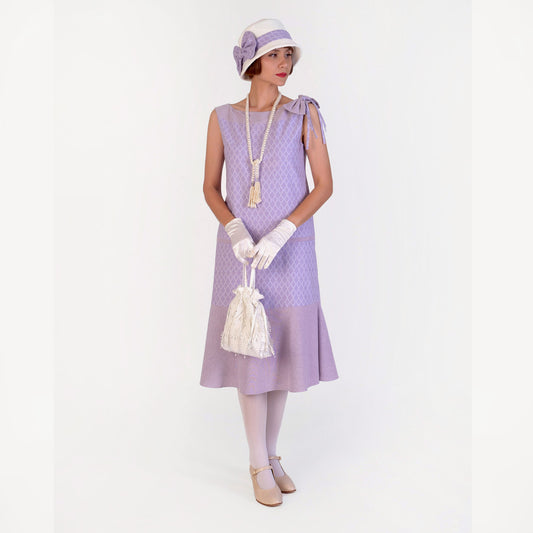 1920s cotton jacket - or 2-piece ensemble with dress - in light purple