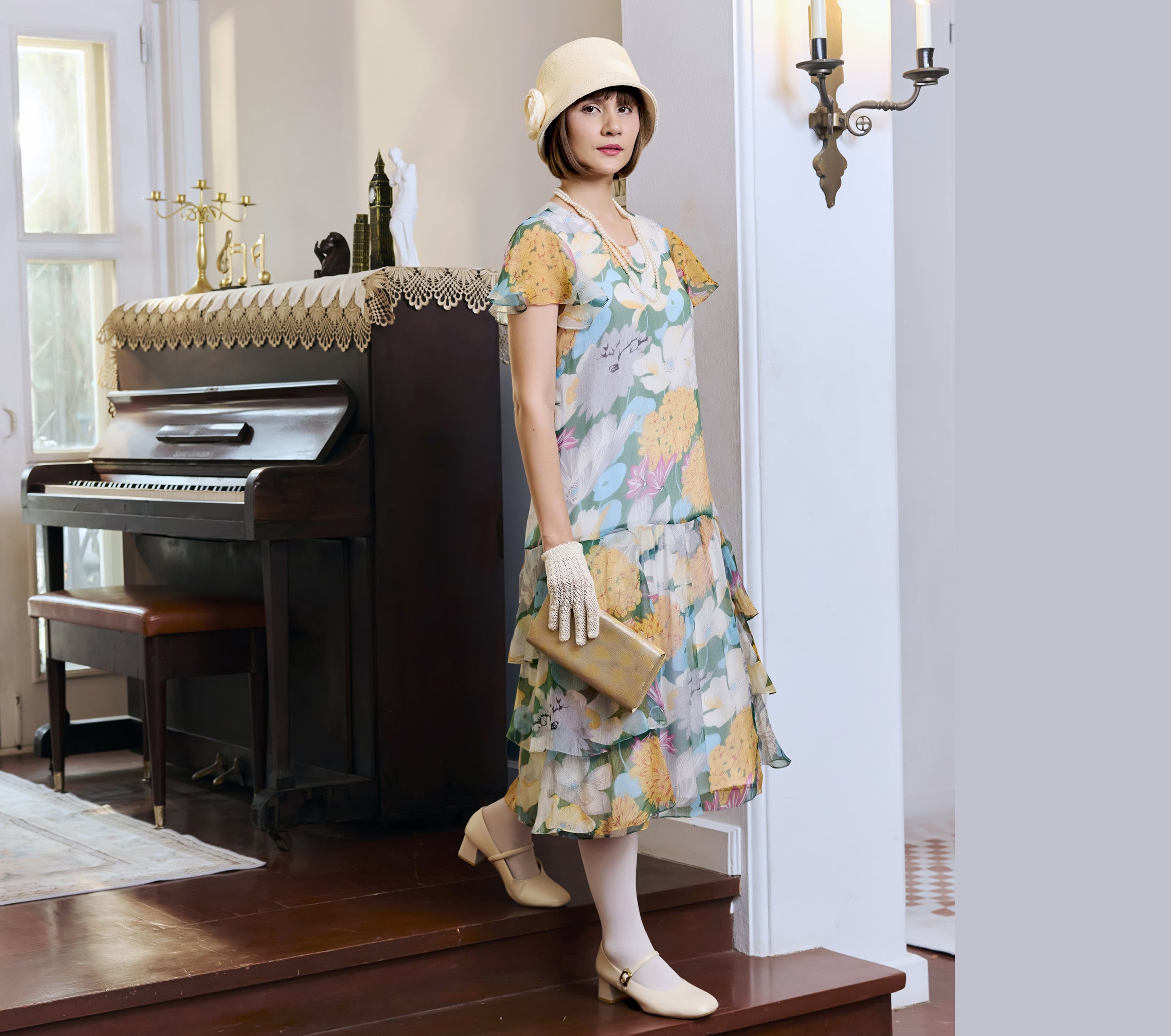 floral vintage dress Maxi garden events Romantic dates Women's Dress | Heartfelt Vintage