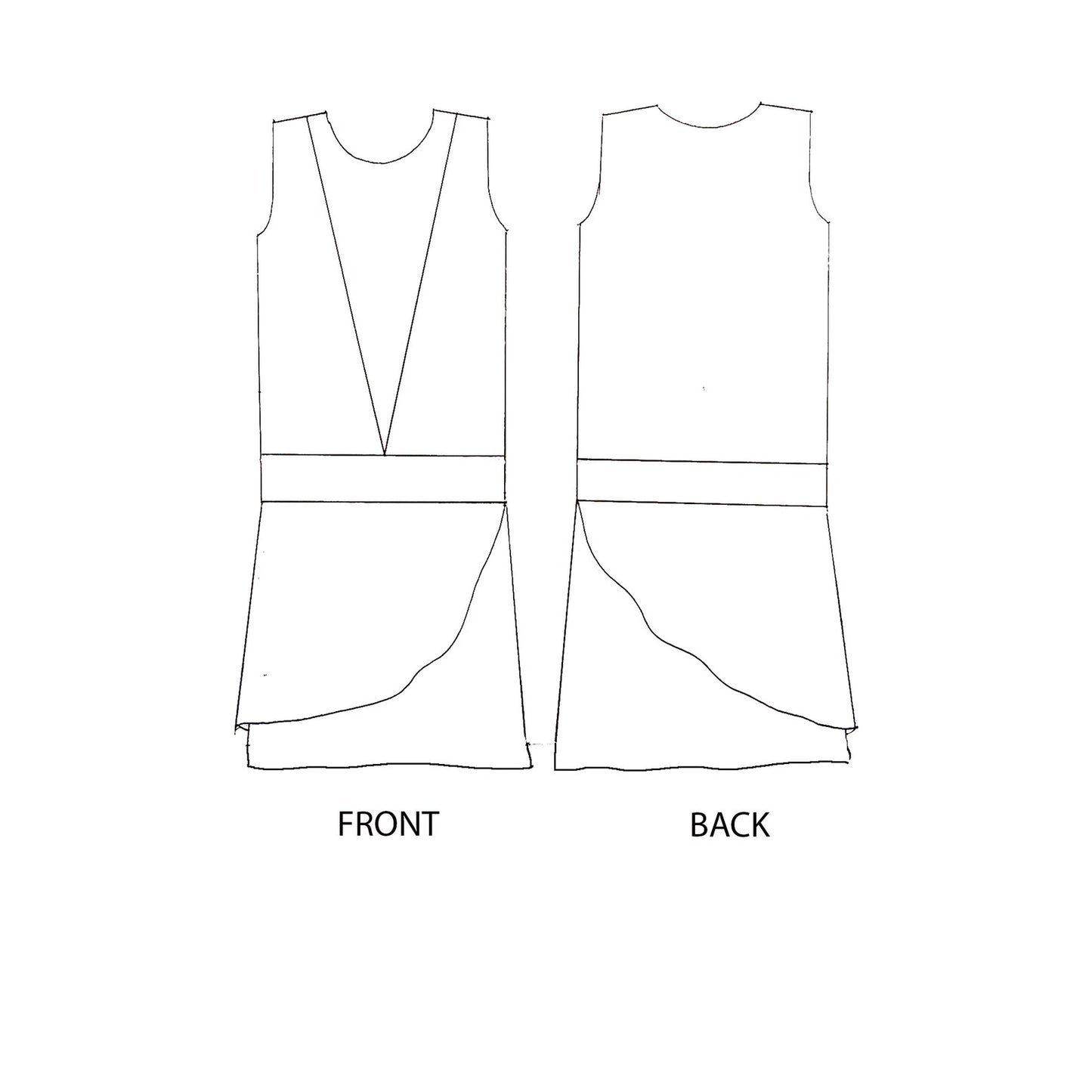 Sapphire blue drop waist chiffon dress with ruffled skirt detail