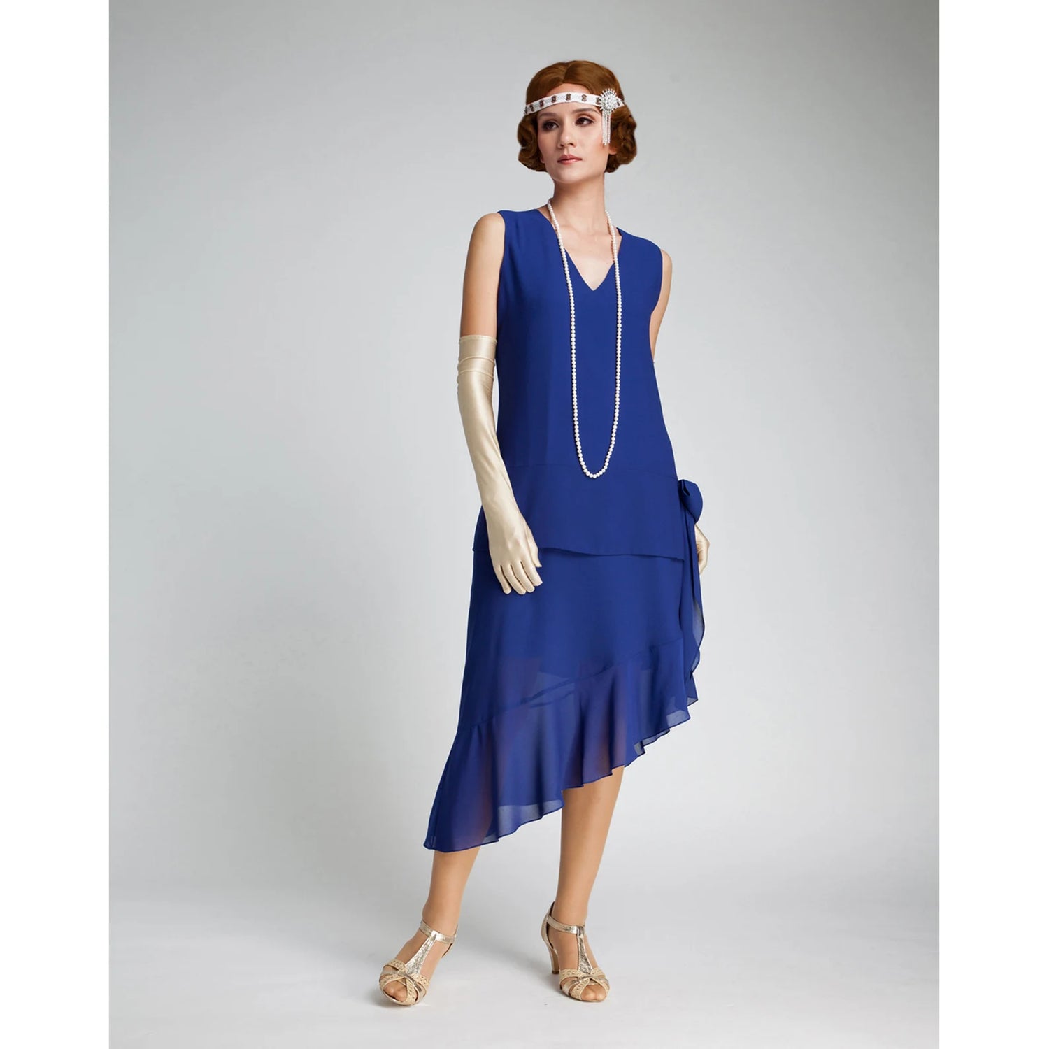 1920s Dresses with Asymmetrical Skirt