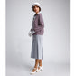 CLEARANCE: 1920s Cotton 2-Piece Gatsby Day Dress in Solid Grey and blue/red/grey print