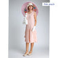 1920s dress made of pale peach cotton with tiered skirt