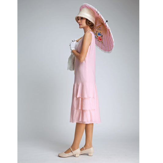 Choose your colour, vintage style 1920s dress with tiered skirt