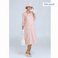 Jazz Age Lawn party dress in pale peach wth 3/4 sleeves