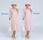 Jazz Age Lawn party dress in pale peach or pale pink wth 3/4 sleeves