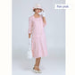 Jazz Age Lawn party dress in pale pink wth 3/4 sleeves