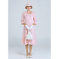 Jazz Age Lawn party dress in pale peach or pale pink wth 3/4 sleeves
