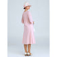 Jazz Age Lawn party dress in pale peach or pale pink wth 3/4 sleeves