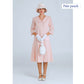 Cotton 1920s dress in pale peach colour with 3/4 sleeves