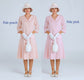 Cotton 1920s dress in pale peach or pale pink colour with 3/4 sleeves