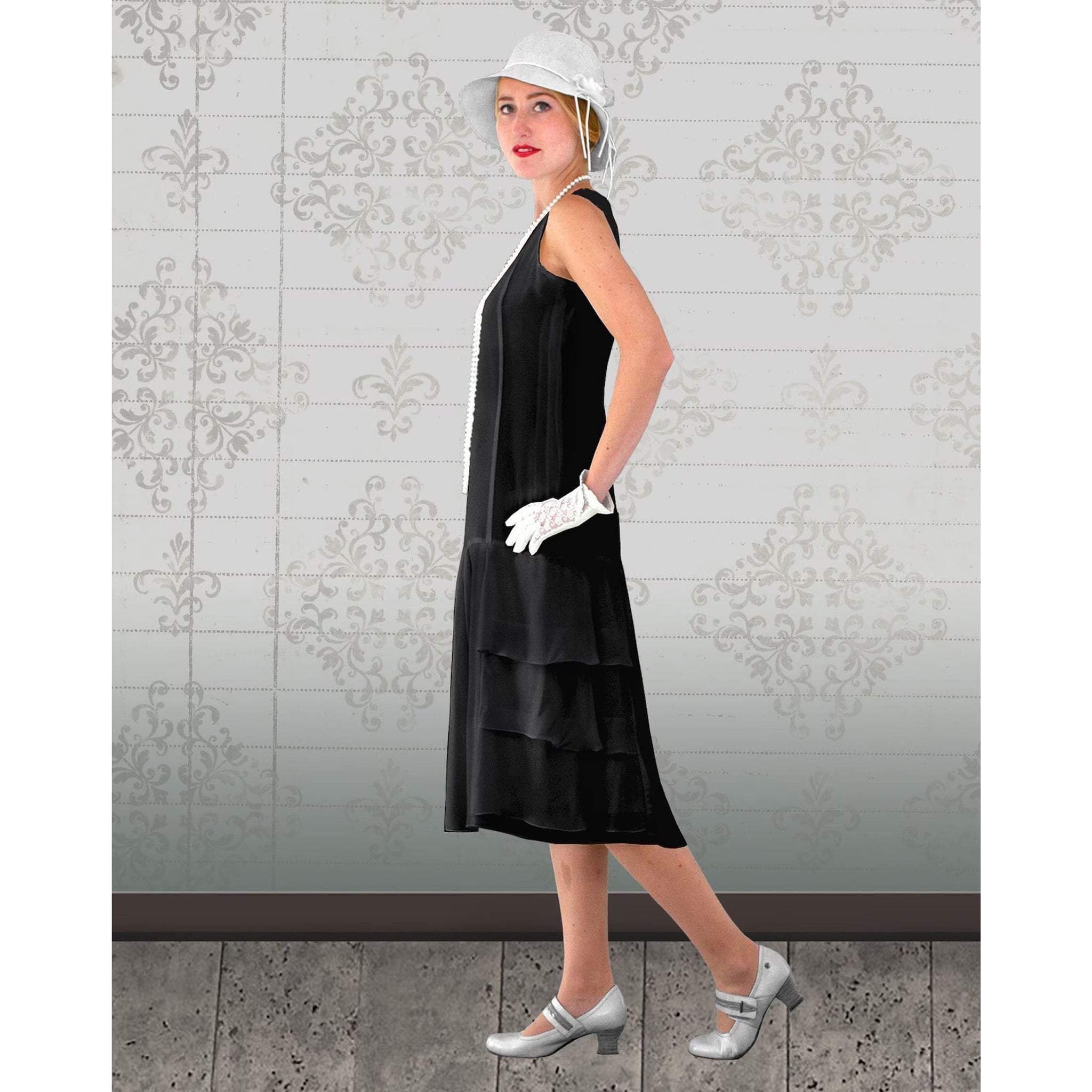 womens black flapper dress
