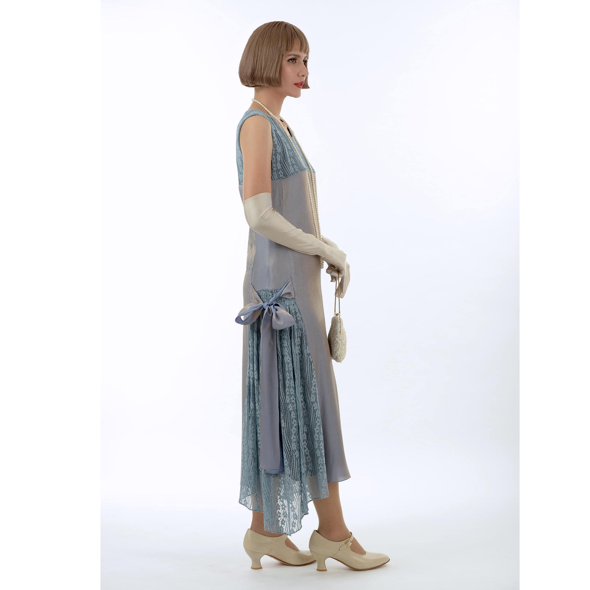 silver great gatsby dress Chevron Dress Silver Screen