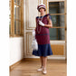 Great Gatsby navy blue linen jacket - or 2-piece ensemble with dress