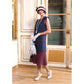 Great Gatsby navy blue linen jacket - or 2-piece ensemble with dress