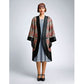 Grey Great Gatsby 1920s-inspired embroidered silk art deco coat