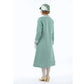 Great Gatsby linen day coat in pastel blue & blue/white stripe details