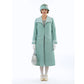 Great Gatsby linen day coat in pastel blue & blue/white stripe details