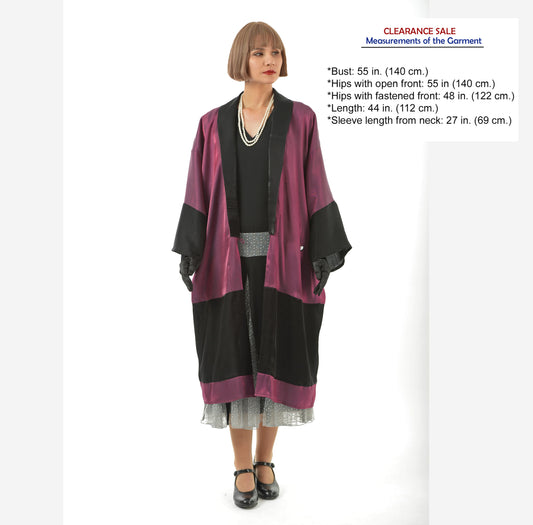 CLEARANCE: One-of-a-kind 1920s purple and black kimono robe
