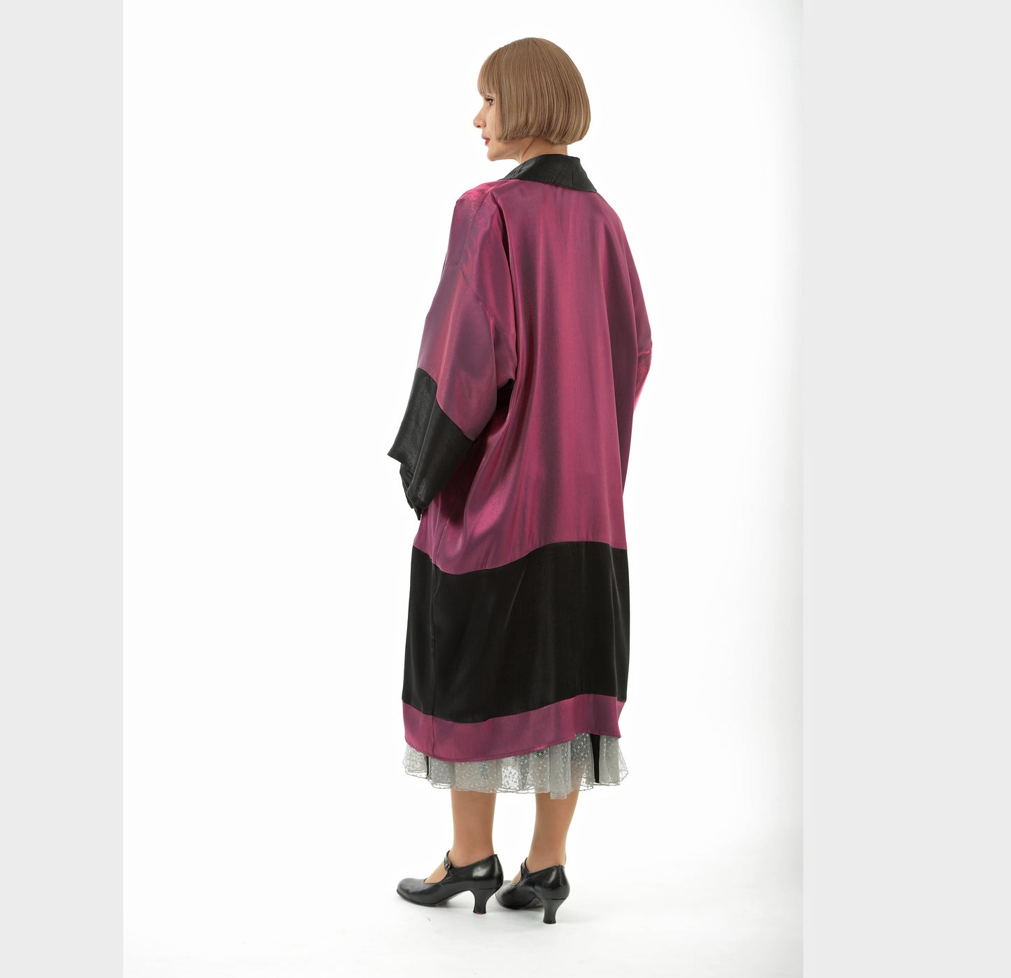 CLEARANCE: One-of-a-kind 1920s purple and black kimono robe