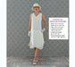 CLEARANCE: 1920s high tea dress in cream color with drape and bow