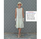 CLEARANCE: Cream chiffon flapper dress with a ruffled skirt detail