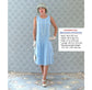 CLEARANCE: Light blue Roaring 20s dress with tiered skirt