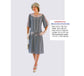 CLEARANCE: Grey Great Gatsby dress with elbow-length sleeves