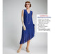 CLEARANCE: Gatsby dress with asymmetrical skirt in dark blue