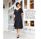 CLEARANCE: Black Great Gatsby dress wth sweetheart neckline