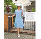 CLEARANCE: Light blue 1920s Great Gatsby day dress with sweetheart neckline