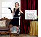CLEARANCE: A lovely little black flapper dress with a grey bow