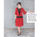 CLEARANCE: 1920s red flapper dress with elbow length sleeves