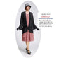 CLEARANCE: 1920s jacket in black chiffon with cascade collar