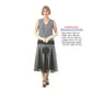 CLEARANCE: Grey chiffon flapper dress wth black tulle skirt godets