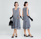 1920s party dress in grey with floral embroidery - a vintage-inspired Roaring Twenties dress