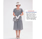 CLEARANCE: 1920s Grey Chiffon Lace Dress with Flutter Sleeves