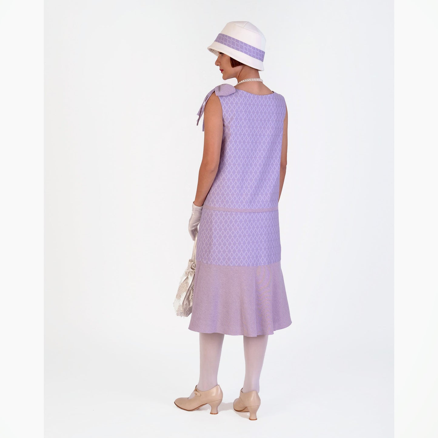 1920s cotton jacket - or 2-piece ensemble with dress - in light purple