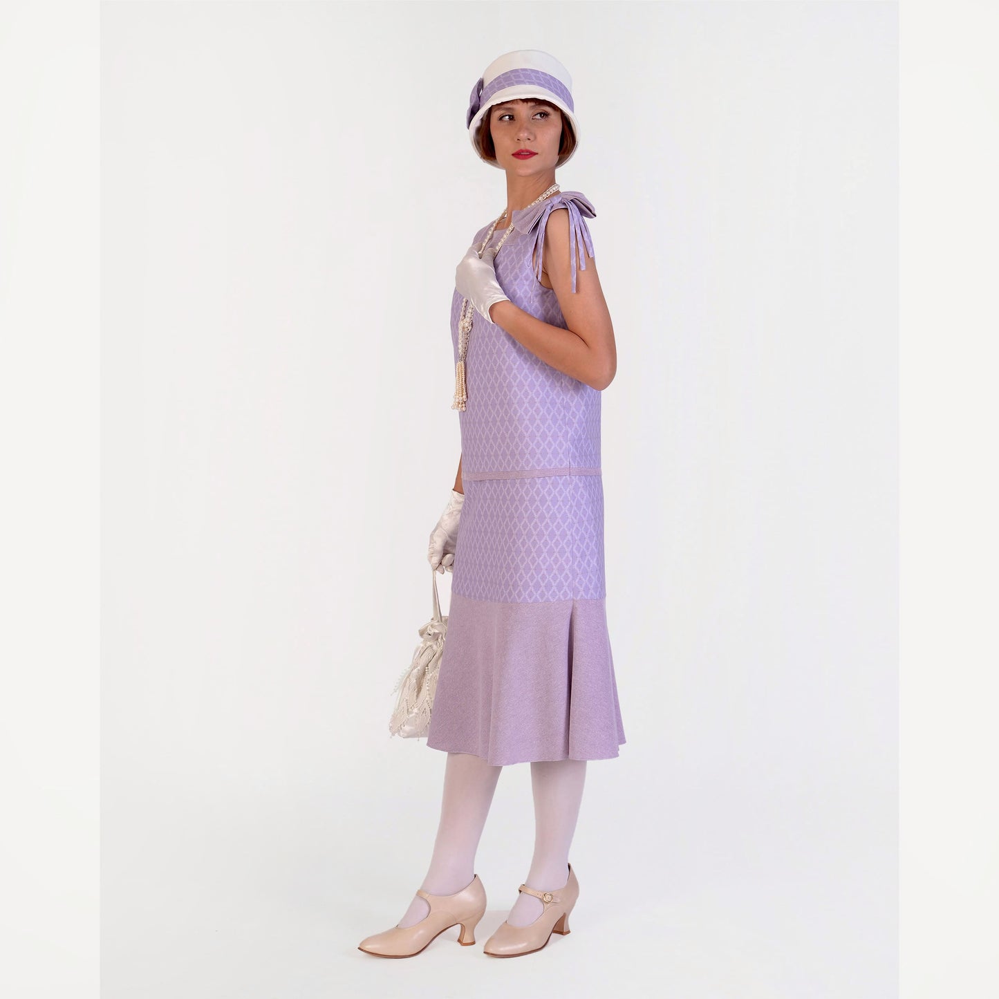 1920s cotton jacket - or 2-piece ensemble with dress - in light purple