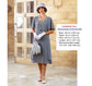 CLEARANCE: Grey Great Gatsby high tea dress with butterfly sleeves