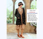 CLEARANCE: Black/brown 20s satin jacket