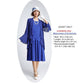 CLEARANCE: Dark blue chiffon 1920s jacket with cascade collar
