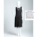 CLEARANCE: Sleeveless black chiffon and lace flapper dress
