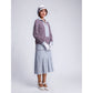 CLEARANCE: 1920s Cotton 2-Piece Gatsby Day Dress in Solid Grey and blue/red/grey print