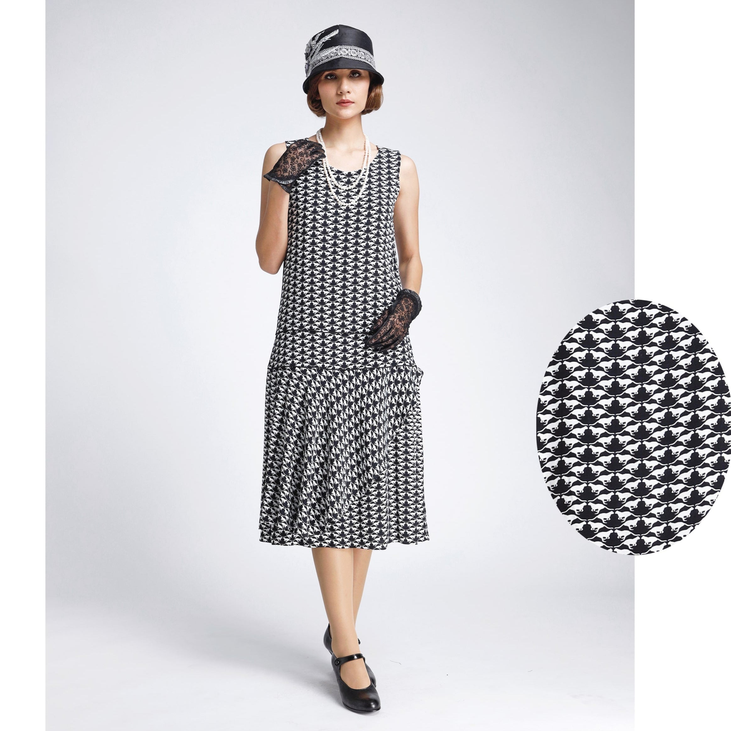Art deco chiffon flapper dress with a ruffled skirt detail – LaVieDelight