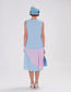 CLEARANCE: Light Blue Pink 1920s Gatsby Day Dress in Drop Waist Style