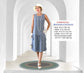 CLEARANCE: Grey 1920s drop waist dress with tiered skirt