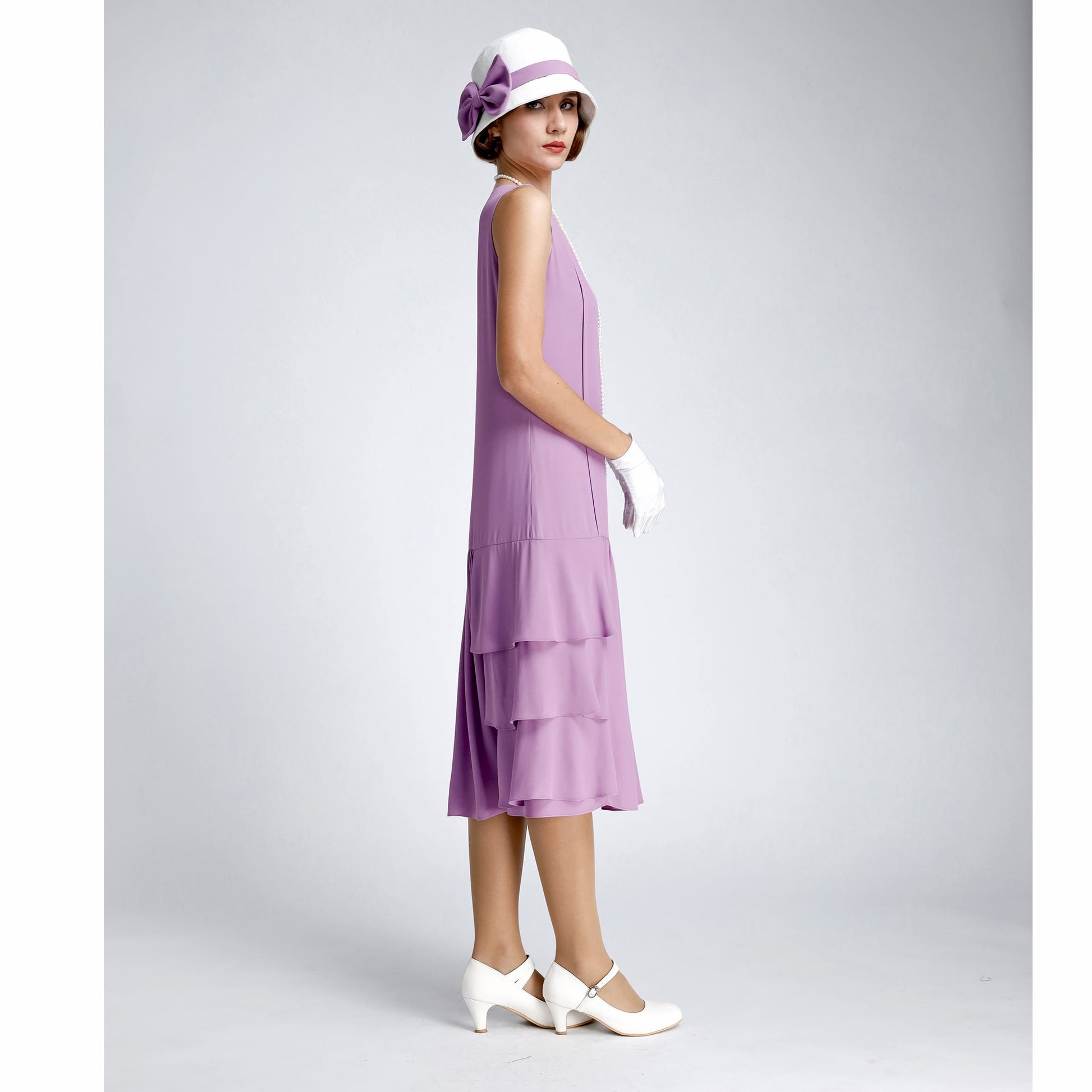 Purple 1920s-inspired dress with tiered skirt LaVieDelight Purple 1920s-inspired dress with tiered skirt LaVieDelight