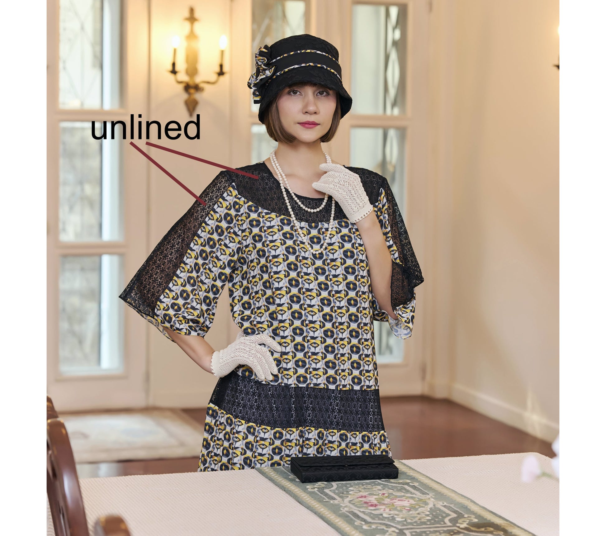 lace flapper dress Queendancer Women Dark Green 1920s Flapper Dress V Neck Long Sleeves Vintage Dress With Fringes queendancer