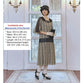 CLEARANCE: Flapper dress in Art Deco print & lace in black/yellow/white
