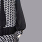 Authentic 1920s Dress in Geometric Black and White Deco Print